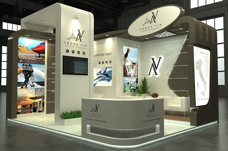 Пример углового выставочного стенда