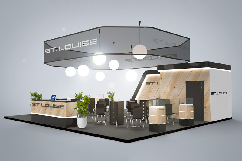 Пример островного выставочного стенда