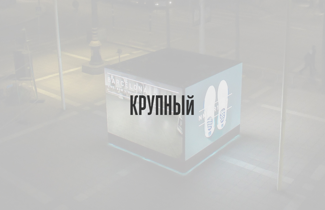 Крупный (60x60 – 100x100 см)